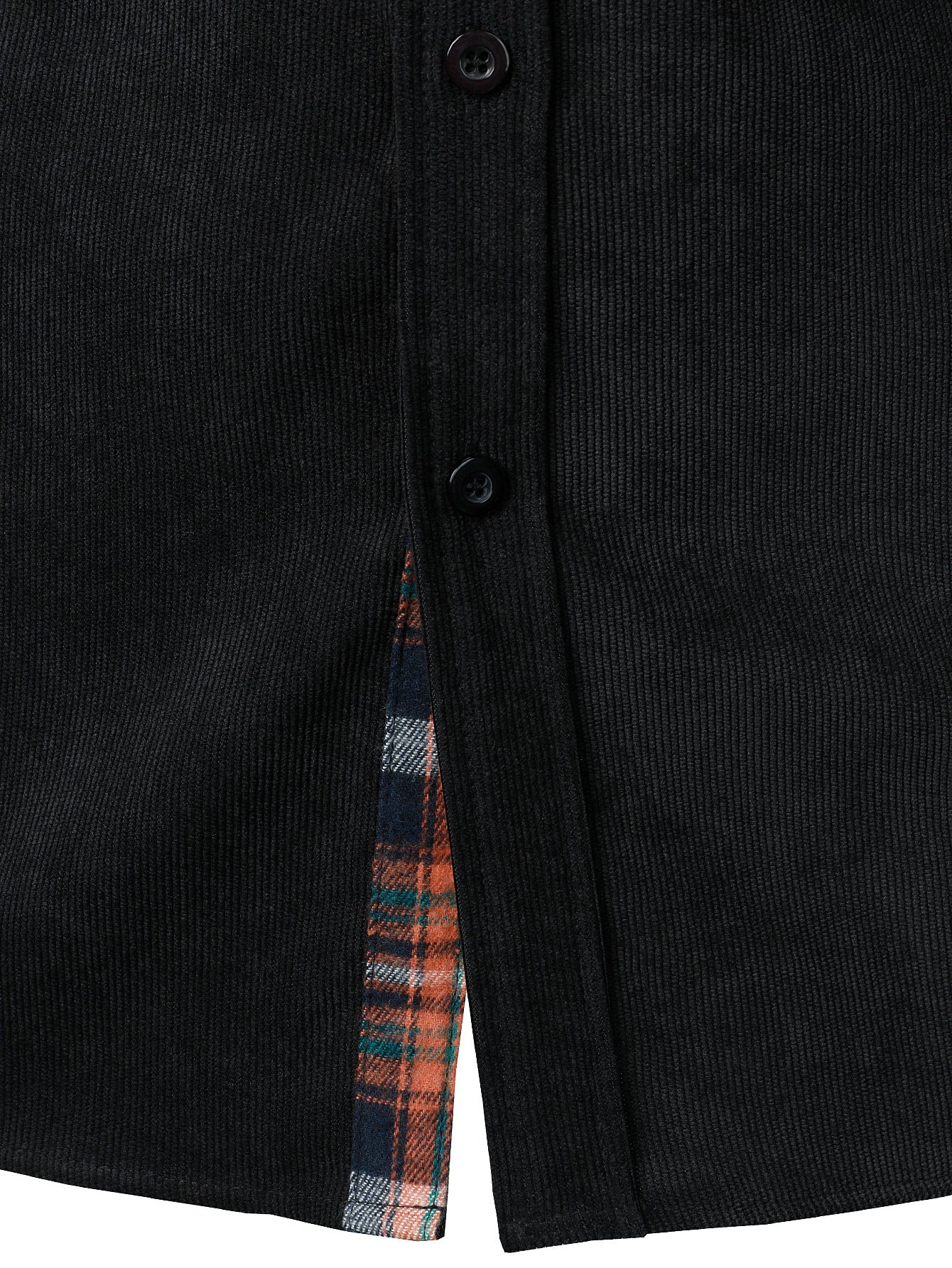 Camisa Corduroy a cuadros Panel Button Up