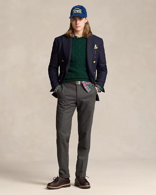Blazer de franela de lana a medida de Polo para hombre - vista 3