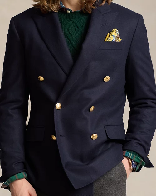 Blazer de franela de lana a medida de Polo para hombre - vista 5