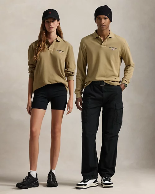 Camisa polo deportiva de malla de corte clásico para hombre