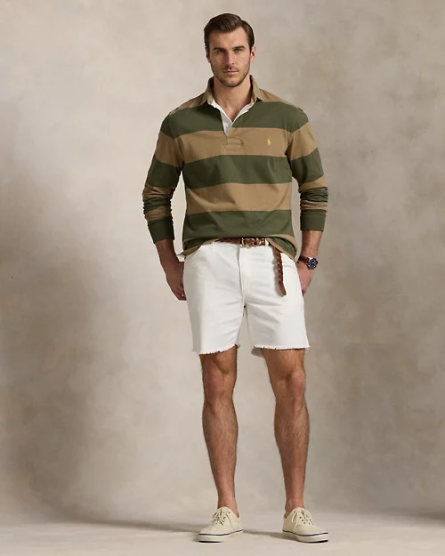 Camisa de rugby clásica de cuello caqui para hombre - vista 3