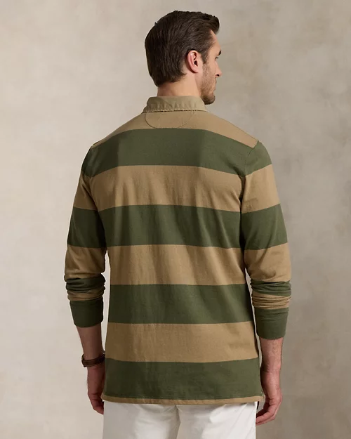 Camisa de rugby clásica de cuello caqui para hombre - vista 4