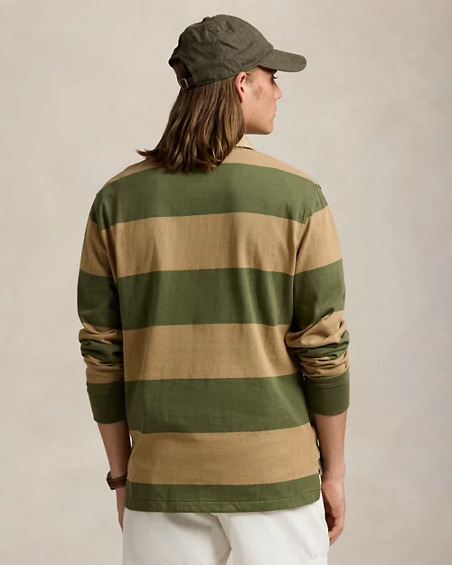 Camisa de rugby clásica de cuello caqui para hombre - vista 4
