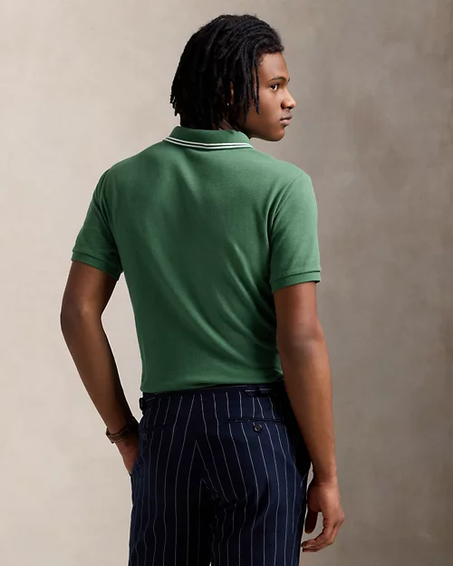 Camisa polo de malla con diseño de oso y ajustado personalizada para hombre - vista 4