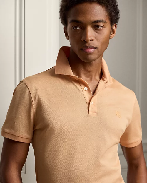 Camisa polo de piqué de corte entallado personalizada para hombre - vista 5