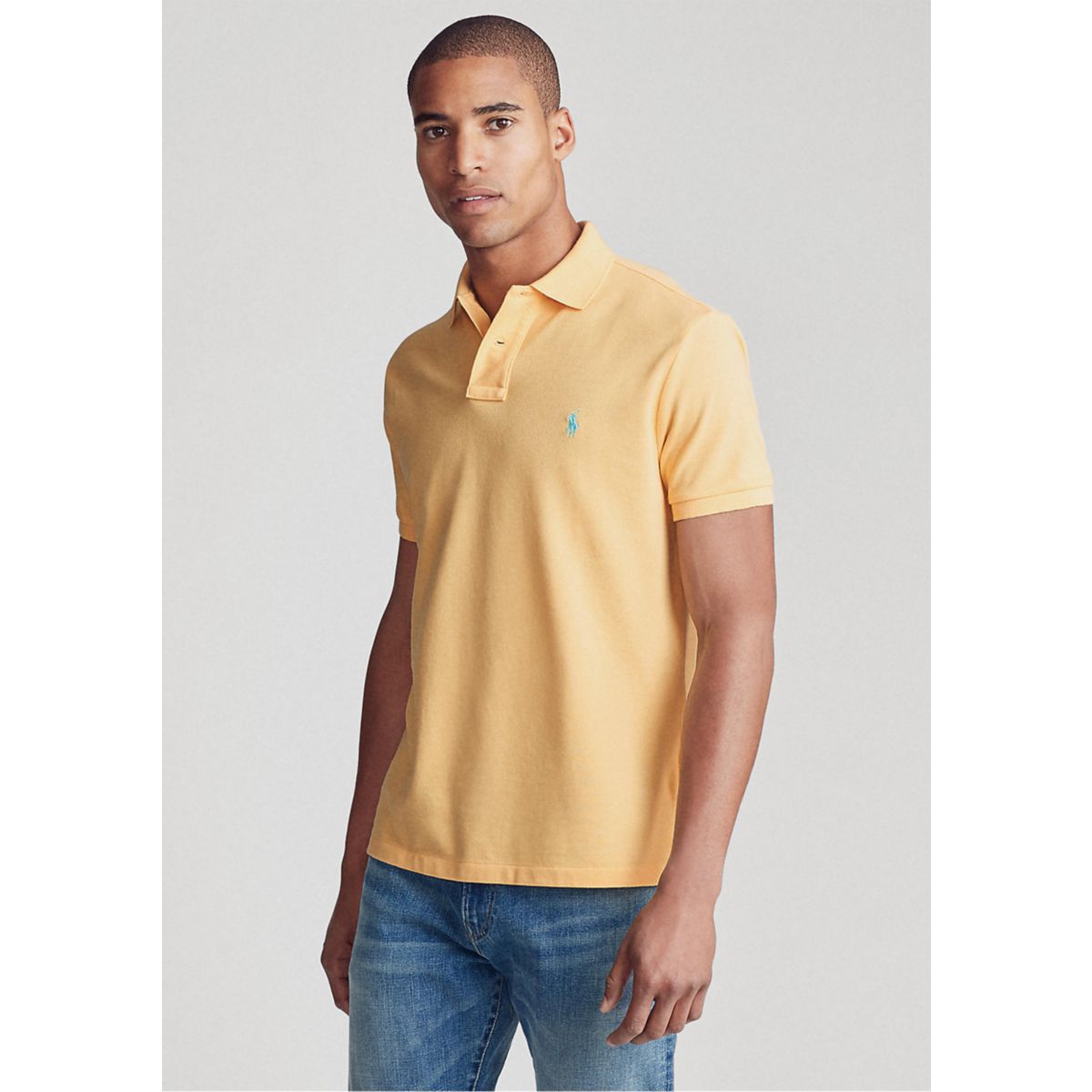 Classic Fit Mesh Polo Shirt - 1