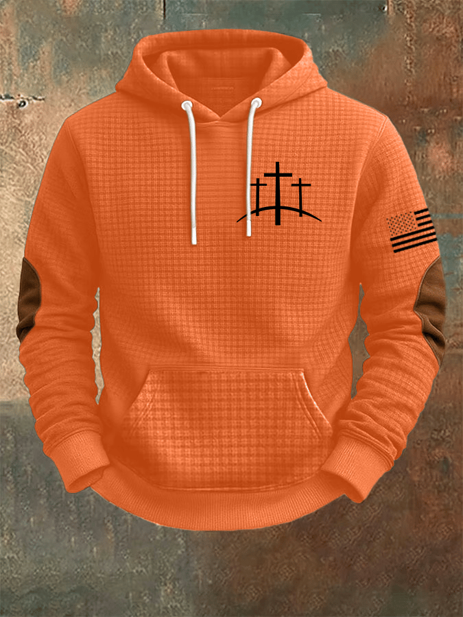 Sudadera Faith estampado Checkered Fabric Hooded para hombre