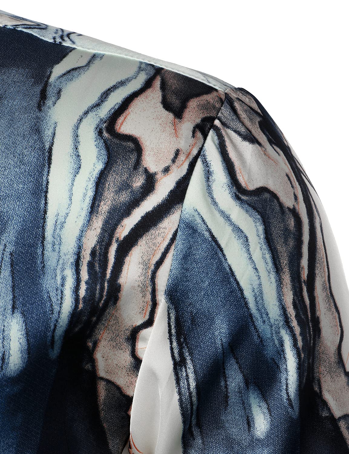Camisa casual Abstract estampado Button Up de manga larga para hombre