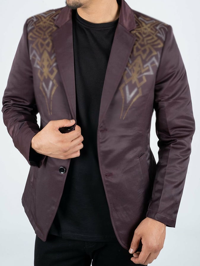 Chaqueta de moda Commuter estampado Design Suit para hombre