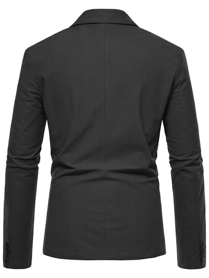 Saco formal Single-Button Faux gamuza para hombre