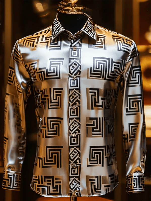 Camisa de lujo Gorgeous de manga larga para hombre