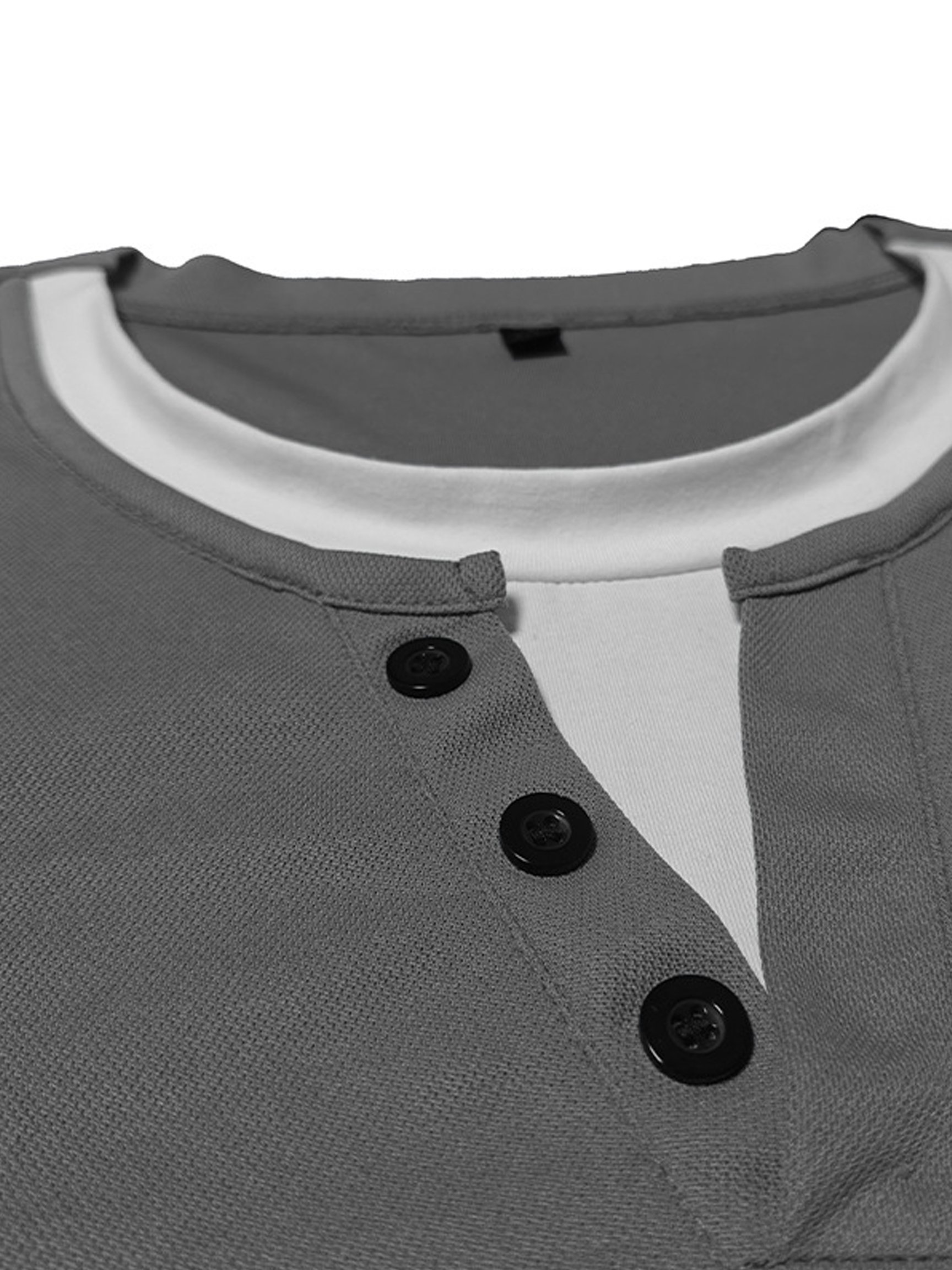 Camiseta vintage-Style Double-Layered cuello redondo de manga corta para hombre