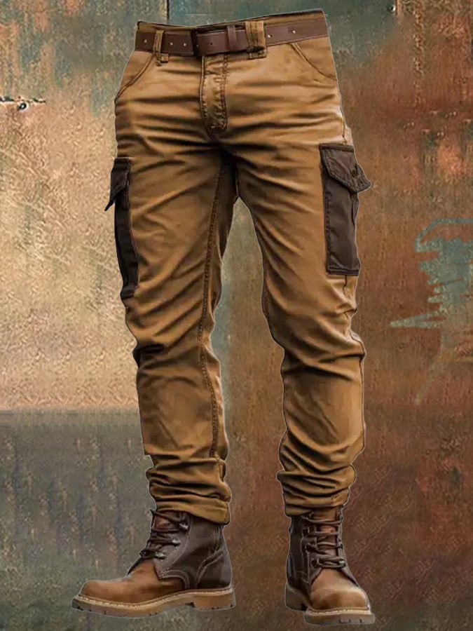 Vintage multi-bolsillo waterproof ripstop cargo para exterior trousers para hombre