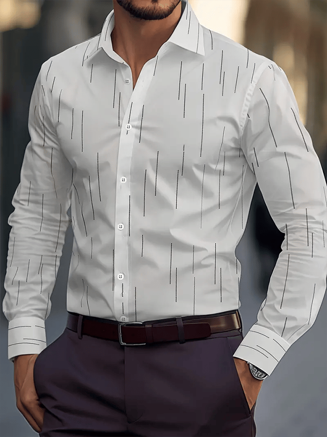 Camisa a rayas Design ejecutivo casual para hombre