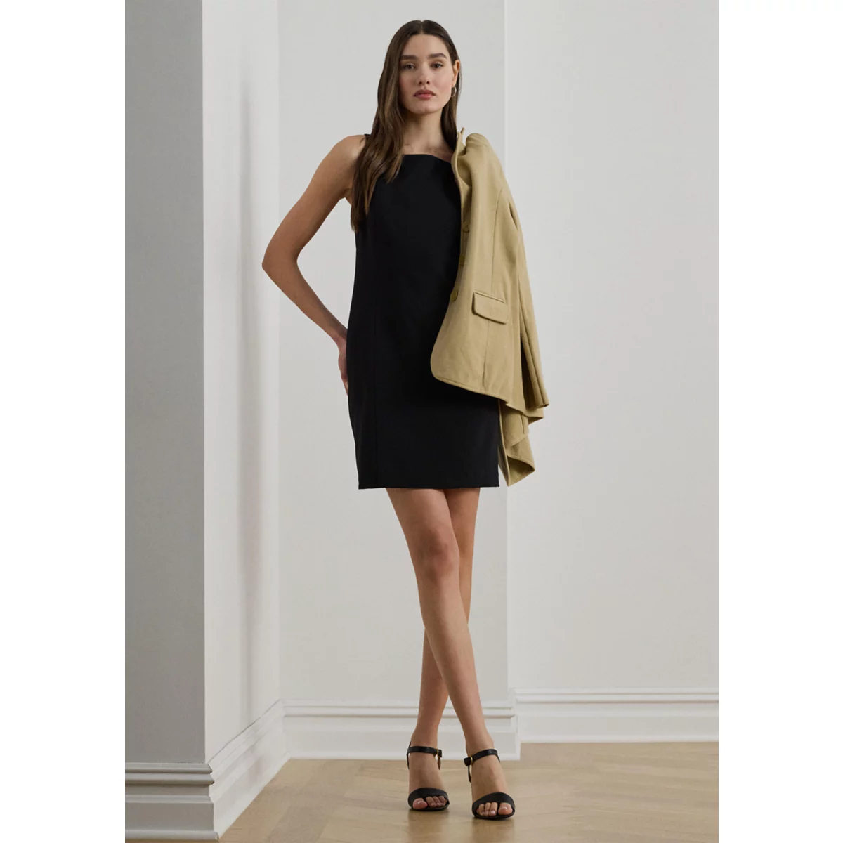 Women's Stretch Crepe Sleeveless Dress - 1