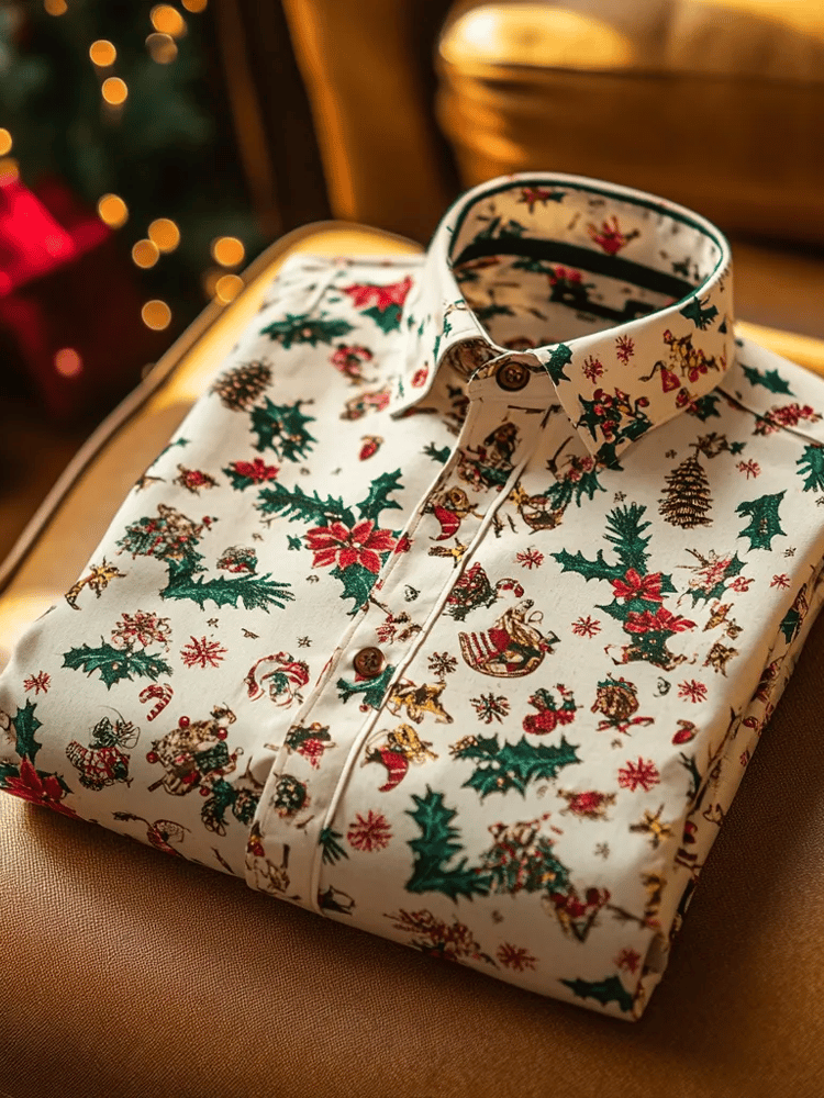 Camisa elegante Romantic de lujo de manga larga para hombre