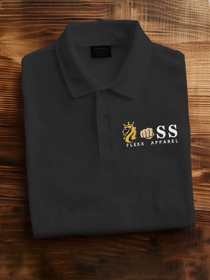 Camisa polo Waffle Fabric casual para hombre