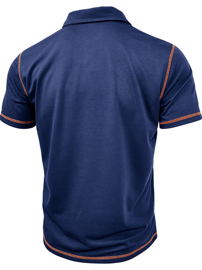 Camisa polo en bloques de coloring Polo cuello de manga corta para hombre