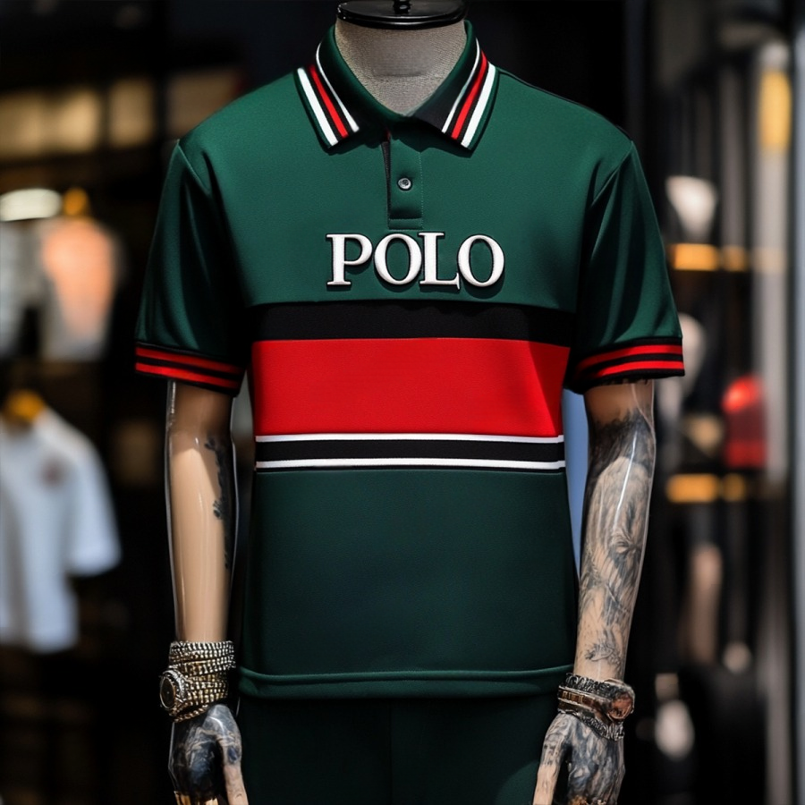 Camisa polo de lujo ejecutivo casual Vacation de manga corta