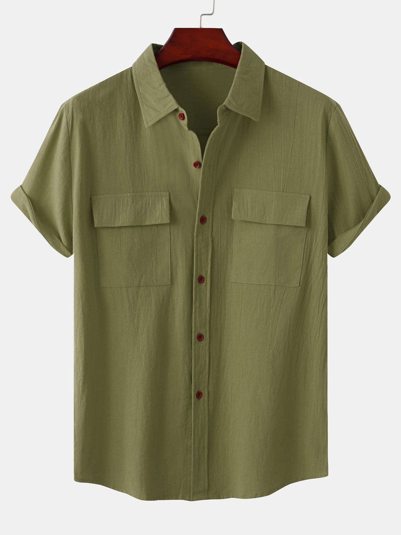 Camisa Man Button Up With Patch Pockets
