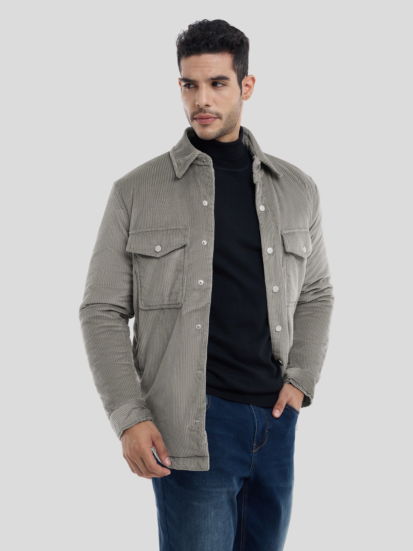 Chaqueta pana Quilted