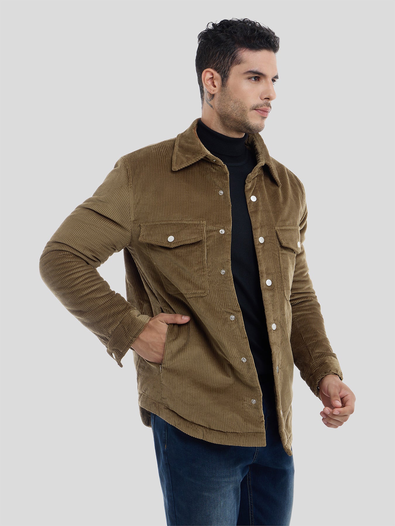 Chaqueta pana Quilted
