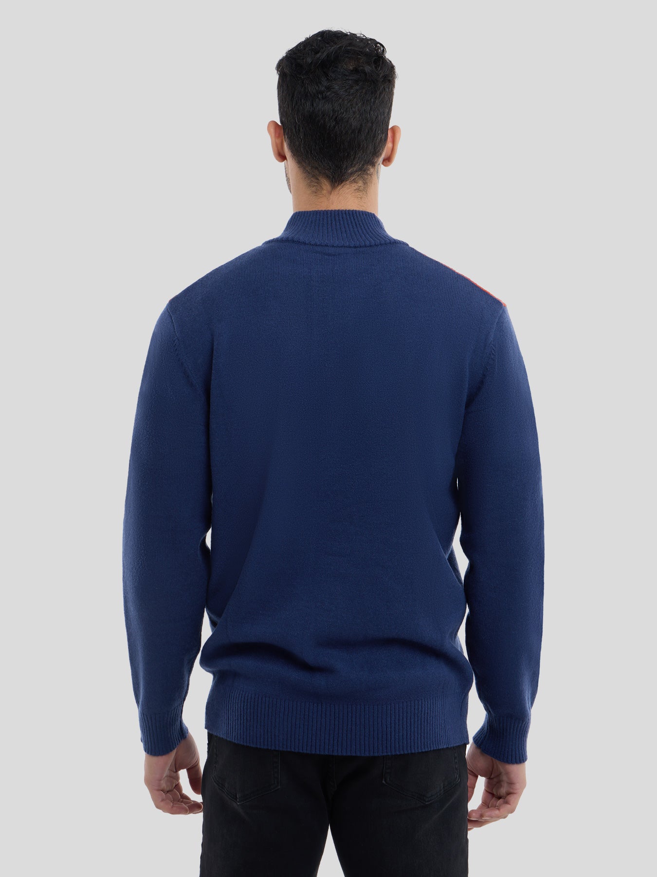 Gentletejido Half-Zip Contrast Color Sweater