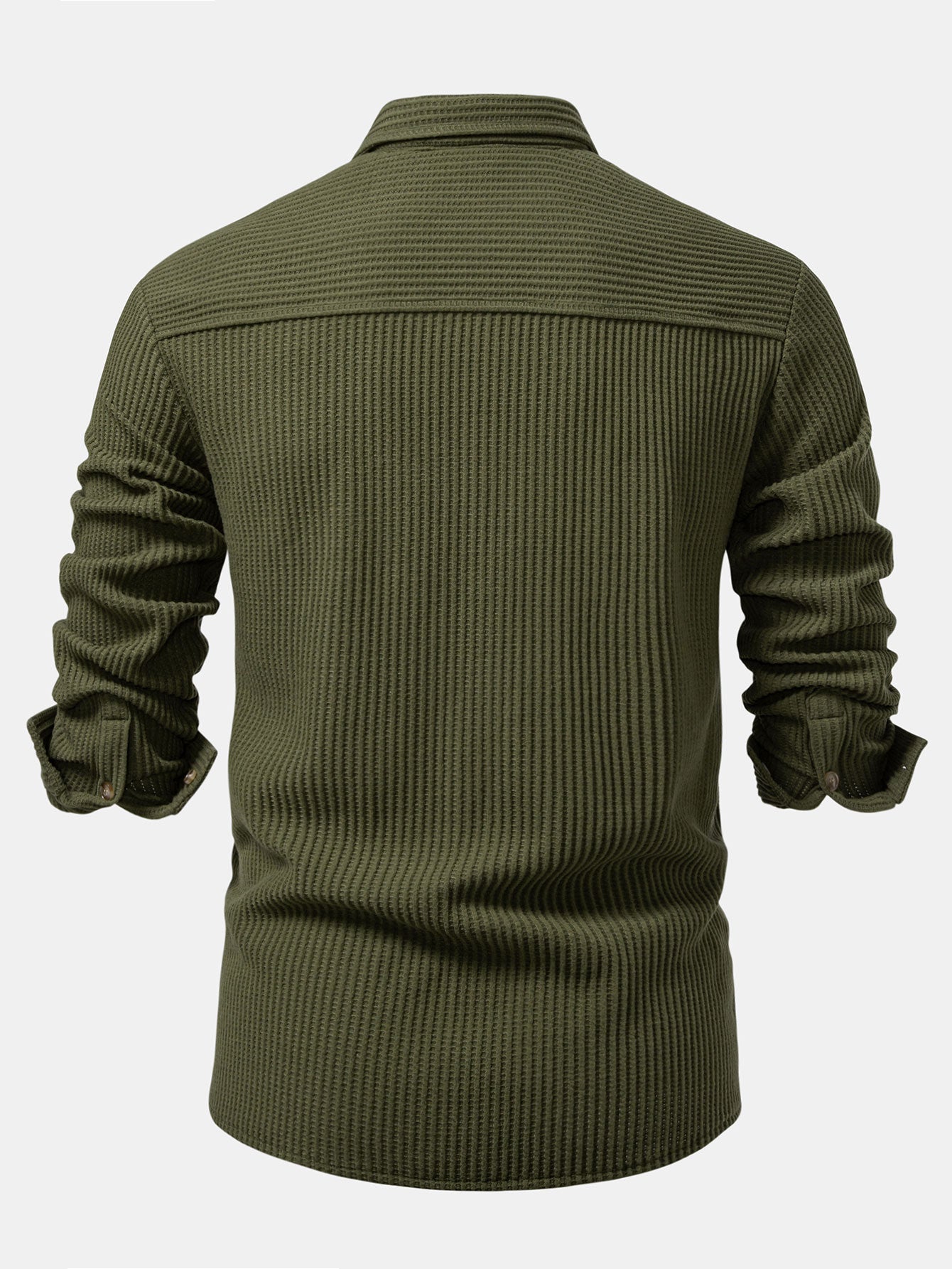 Camisa de manga larga Waffle Button Up