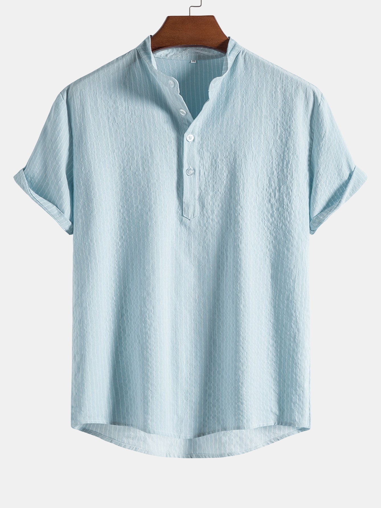 Man a rayas Henley camisas