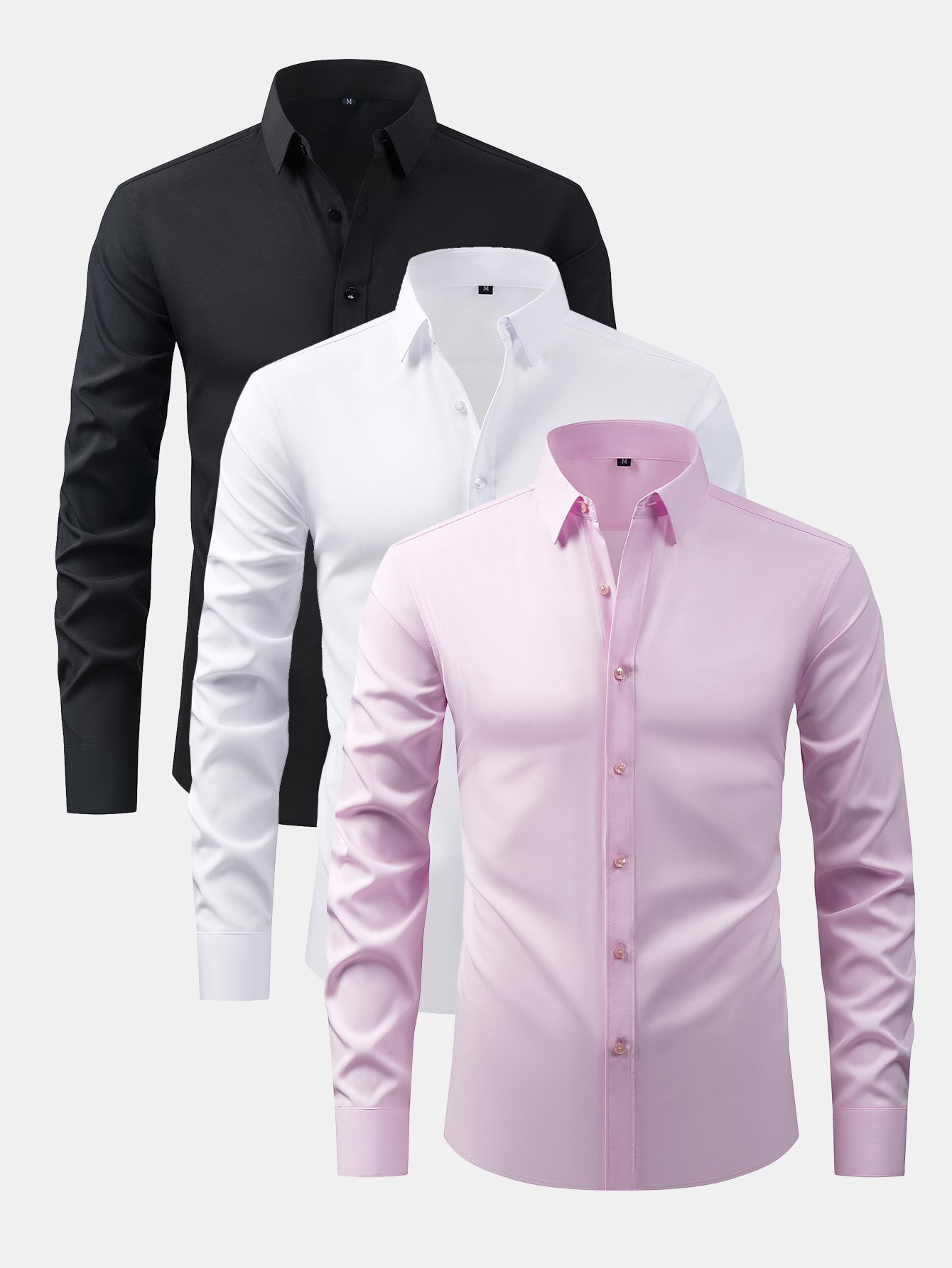 de manga larga Button Up camisa de vestir