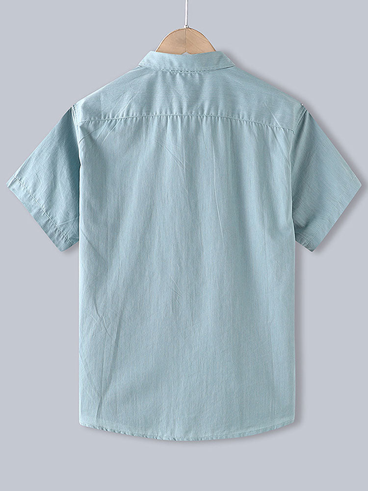 Camisa Men de algodón Button Up