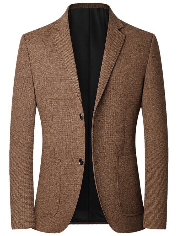 para hombre Work Office Notched Collar Solid Regular Fit saco