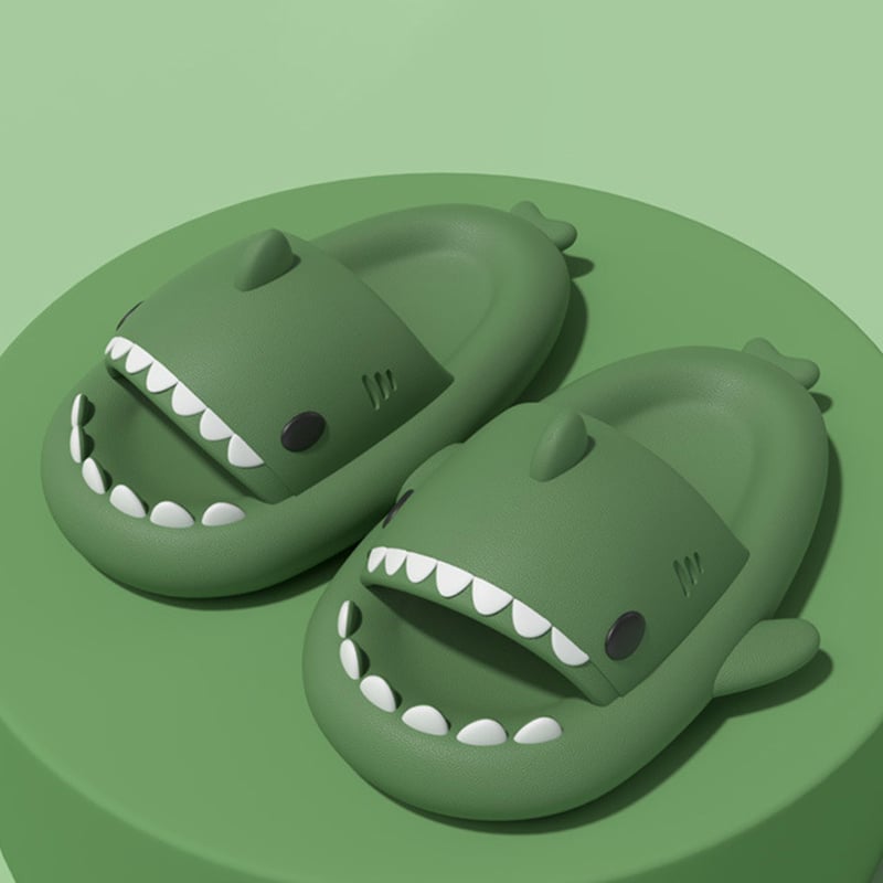 De moda Creative Cartoon Inner And Outer suave Bottom Non-Slip Shark Slippers