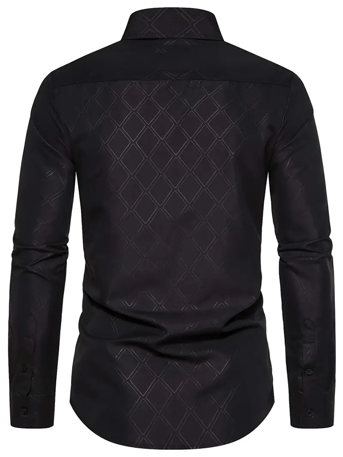 Camisa geométrico Design ejecutivo casual para hombre