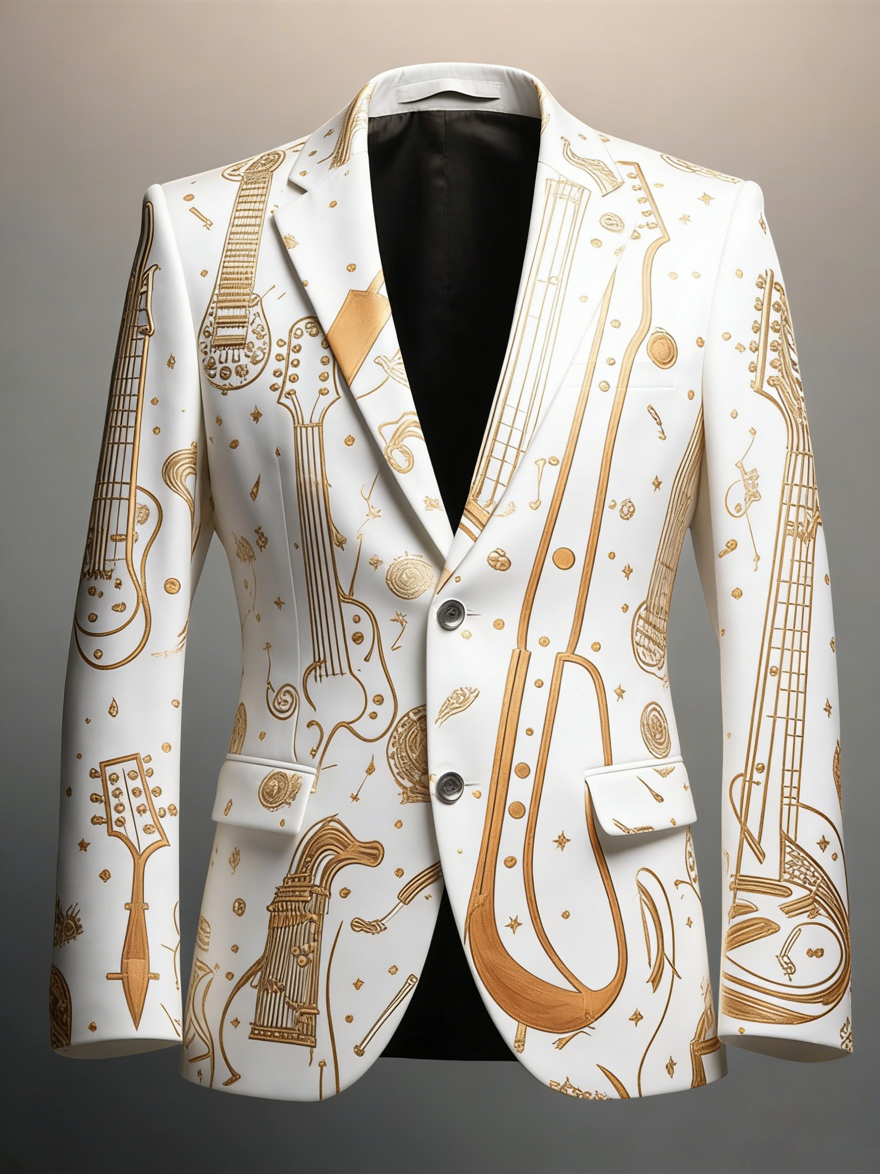 Abrigo Music Notes vintage saco with Graffiti para hombre
