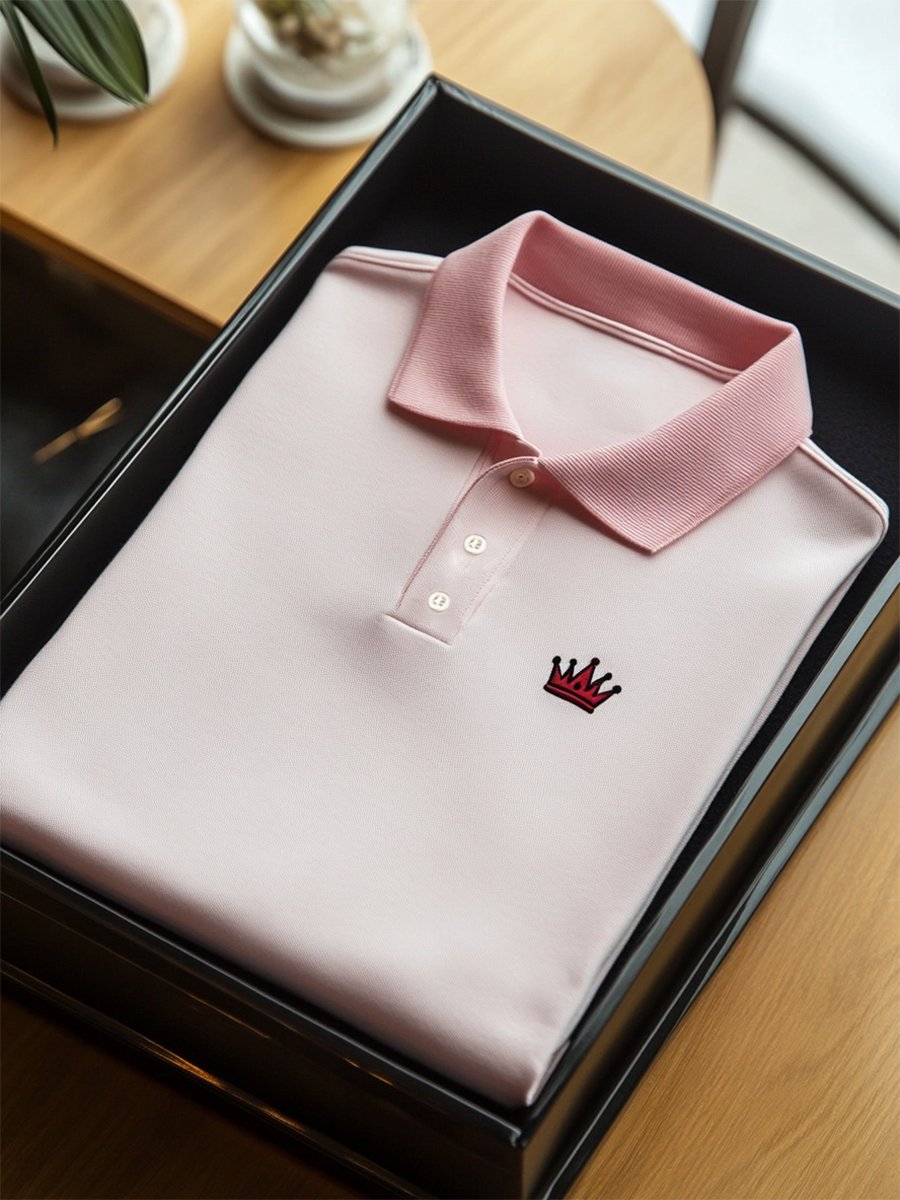 Camisa polo ejecutivo casual Button de manga corta para hombre