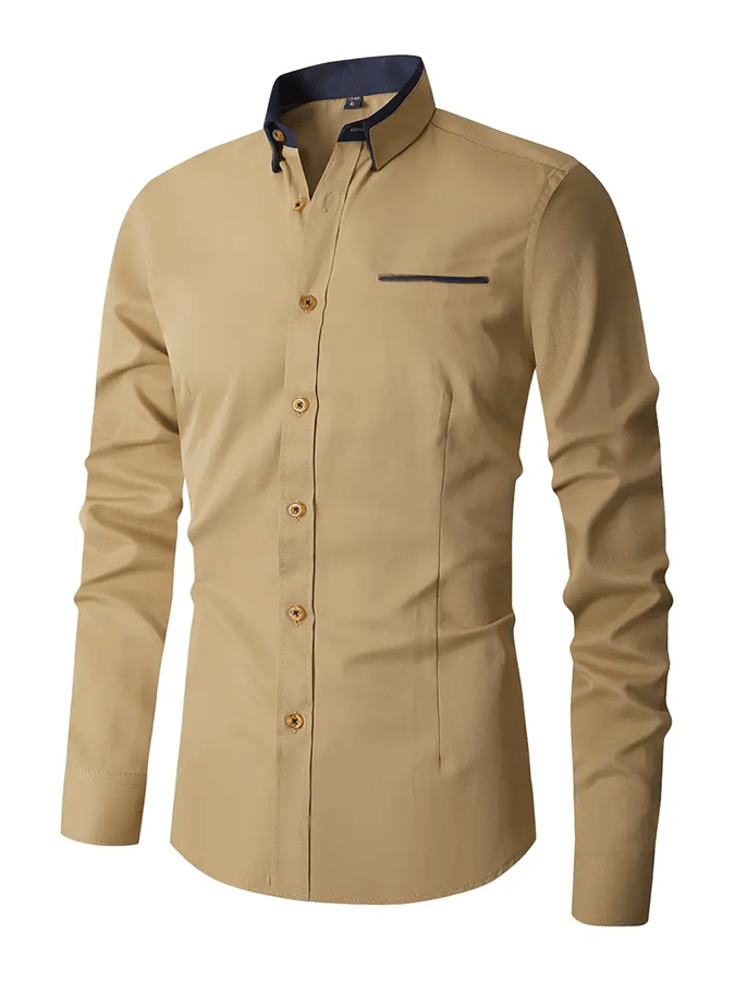 Camisa geométrico Design ejecutivo casual para hombre