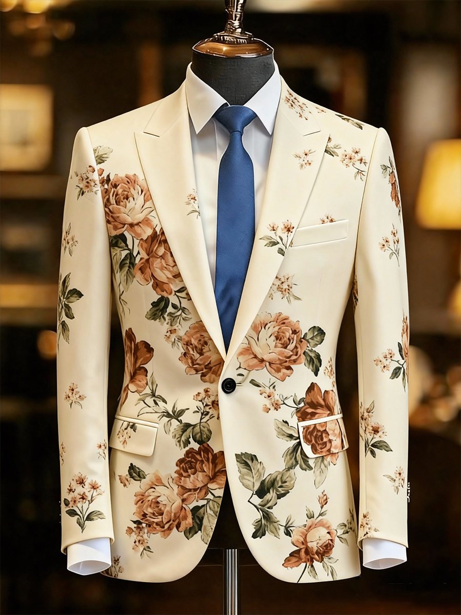 Chaqueta ejecutivo Suit With floral estampado para hombre
