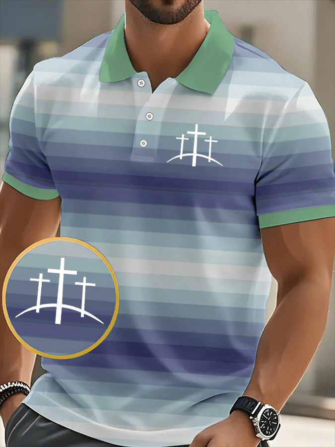 Camisa polo Faith estampado casual para hombre