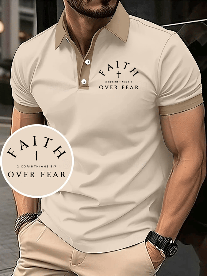 Camisa polo Faith estampado casual para hombre