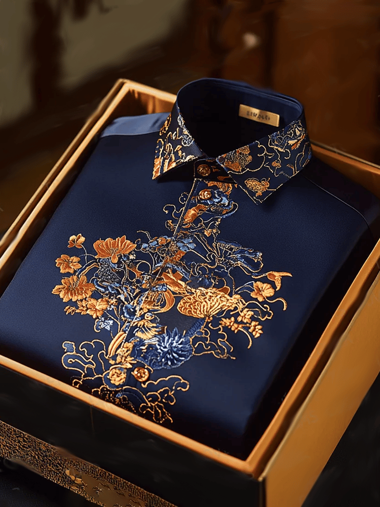 Camisa ejecutivo casual de manga larga para hombre