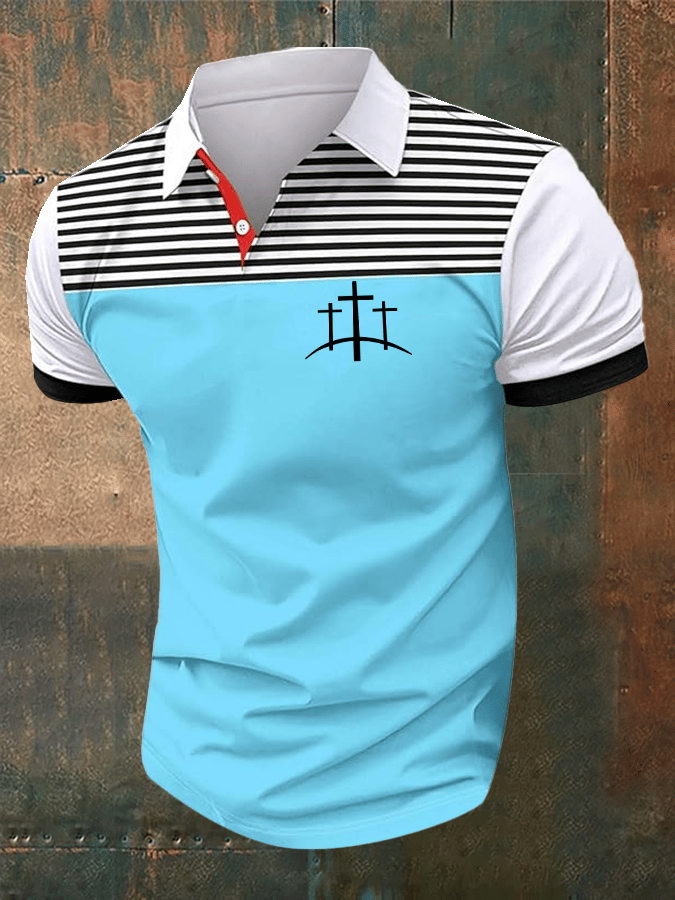 Camisa polo Faith estampado casual para hombre