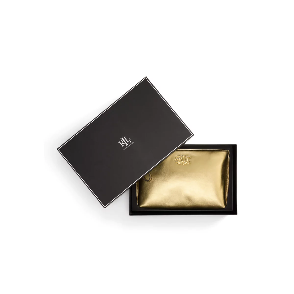 Metallic Nappa Leather Large Pouch - 1