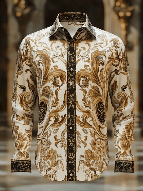 Camisa de lujo Gorgeous de manga larga para hombre