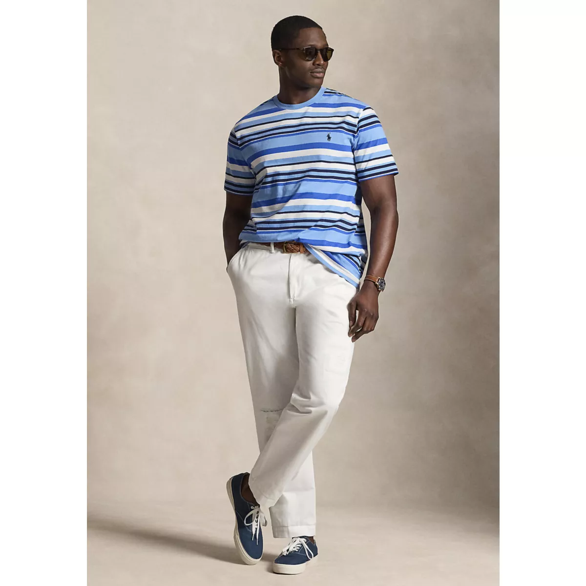 Big & Tall Striped Jersey T-Shirt - 4