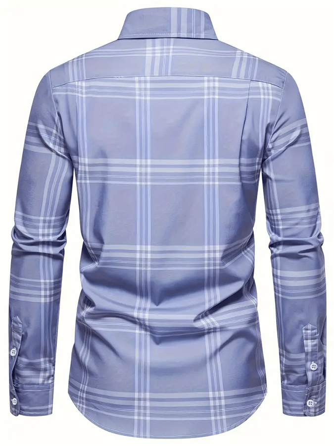 Camisa a cuadros ejecutivo casual para hombre