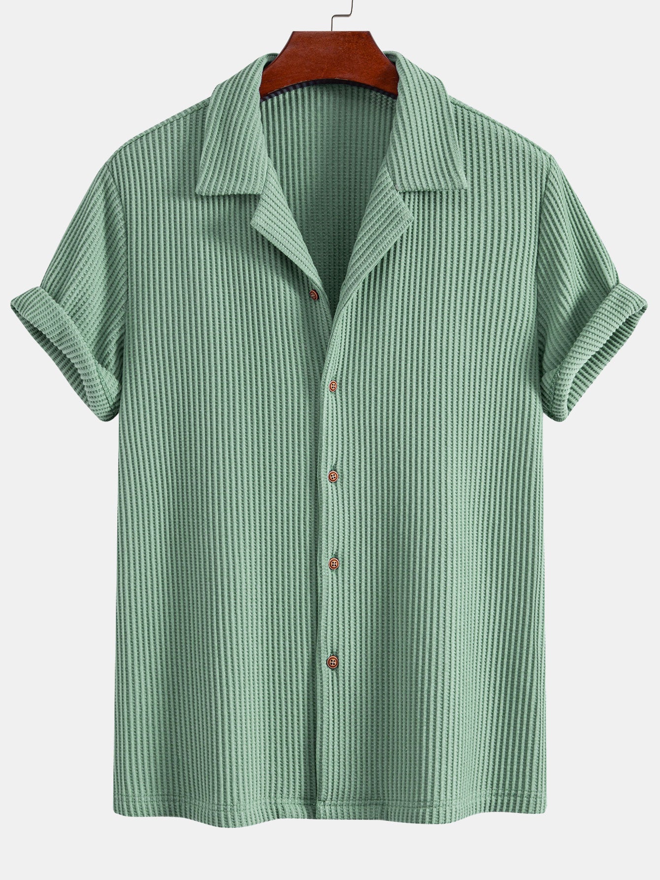 Camisa Waffle Button Up