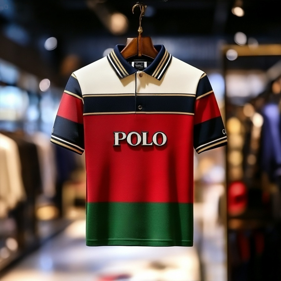 Camisa polo de lujo ejecutivo casual Vacation de manga corta
