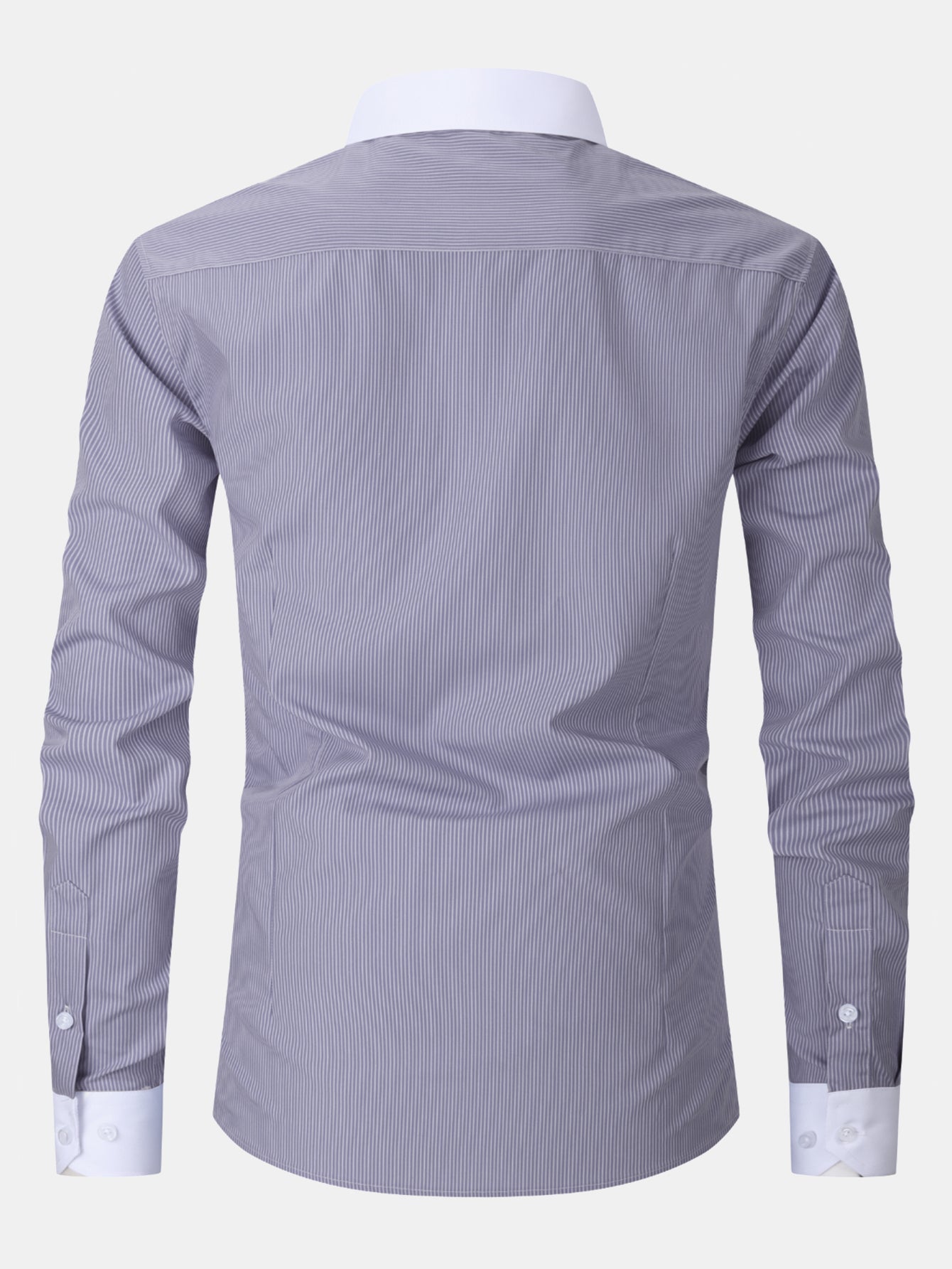 Camisa de vestir rayas Contrast Collar