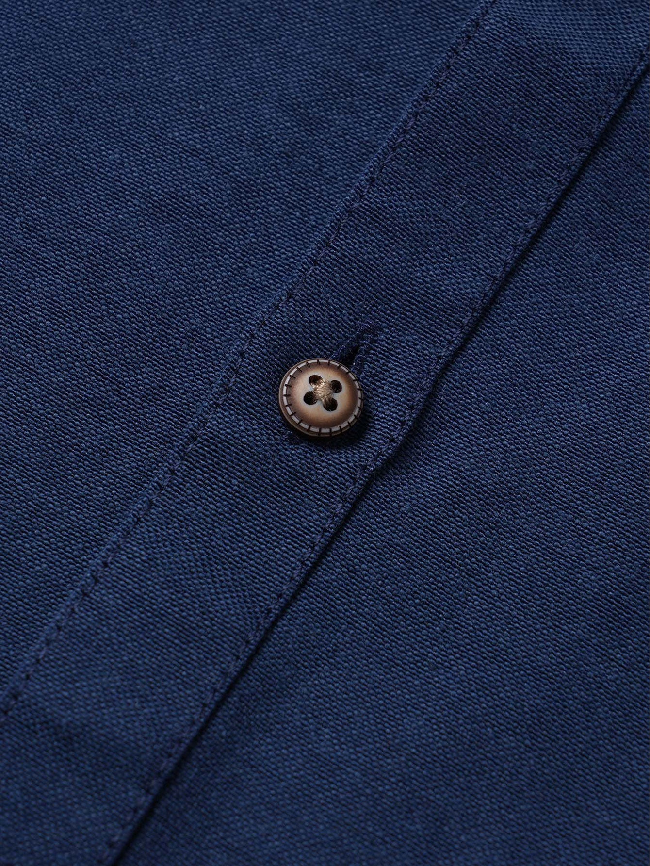 Camisa de manga larga Contrast Stand Collar